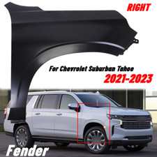 Replacement Front Fender For 2021-2023 Chevrolet Suburban Tahoe Black Right Side