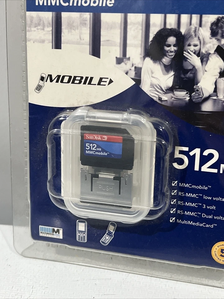 SanDisk 512 MB RS / MMC Mobile Memory Card + Adaptor for Nokia 6680 7610 6230i - Image 3 of 4