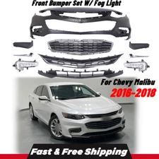 For Chevrolet Malibu 2016 2017 2018 Front Bumper Cover Fascia & Grille Kit