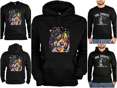 Border Collie Sweater - Kapuzensweater - Zip Hoodie Hunderassen Hunde Motiv Neon