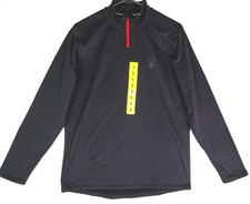 SPYDER Active Blazing Black 1/4 Zip Pullover Jacket Moisture Wicking Size S NWT