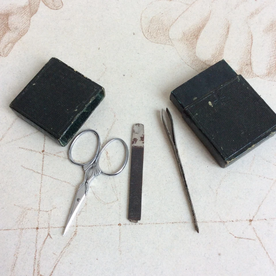 Ancien Etui Nécessaire de Toilette Couronne Croix de Malte Epoque XIXème - Photo 4/4