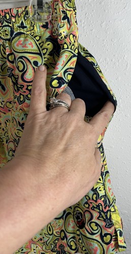 Southern Proper Swim Stuff M Swim Trunks Chartreuse Green Yellow Paisley 4” Inse - Picture 5 of 14