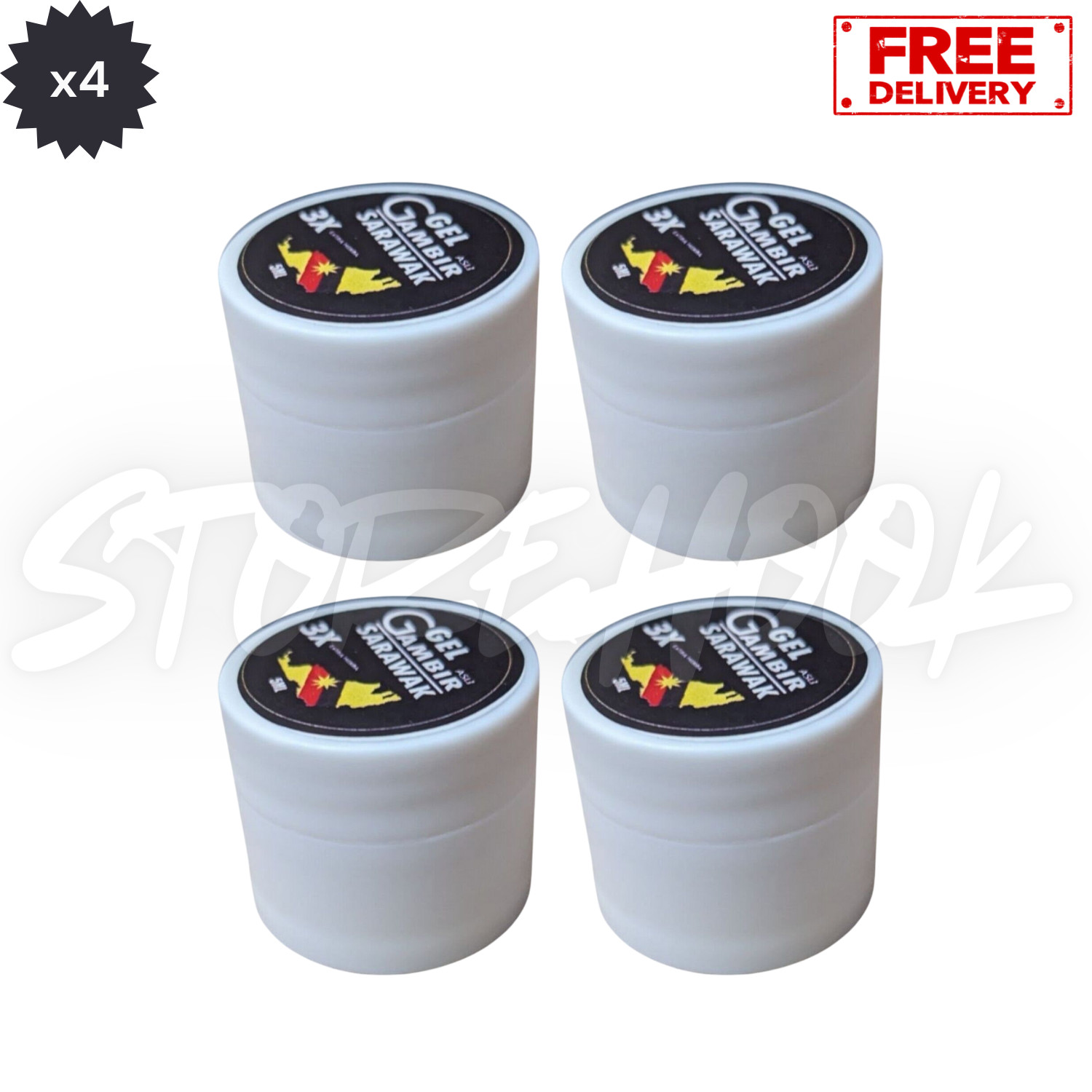 4x Gambir Sarawak 100% Delay Gel Prolong Duration for Men's Enhancement