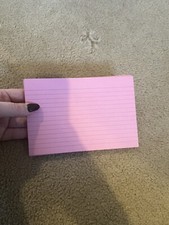 45 brand new Whsmith blank unused thick pink lined flashcards