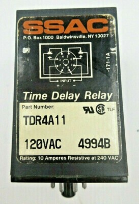 SSAC TIME DELAY RELAY, TDR4A11, PROGRAMMABLE TIMING RELAY, 10A @ 240VAC 