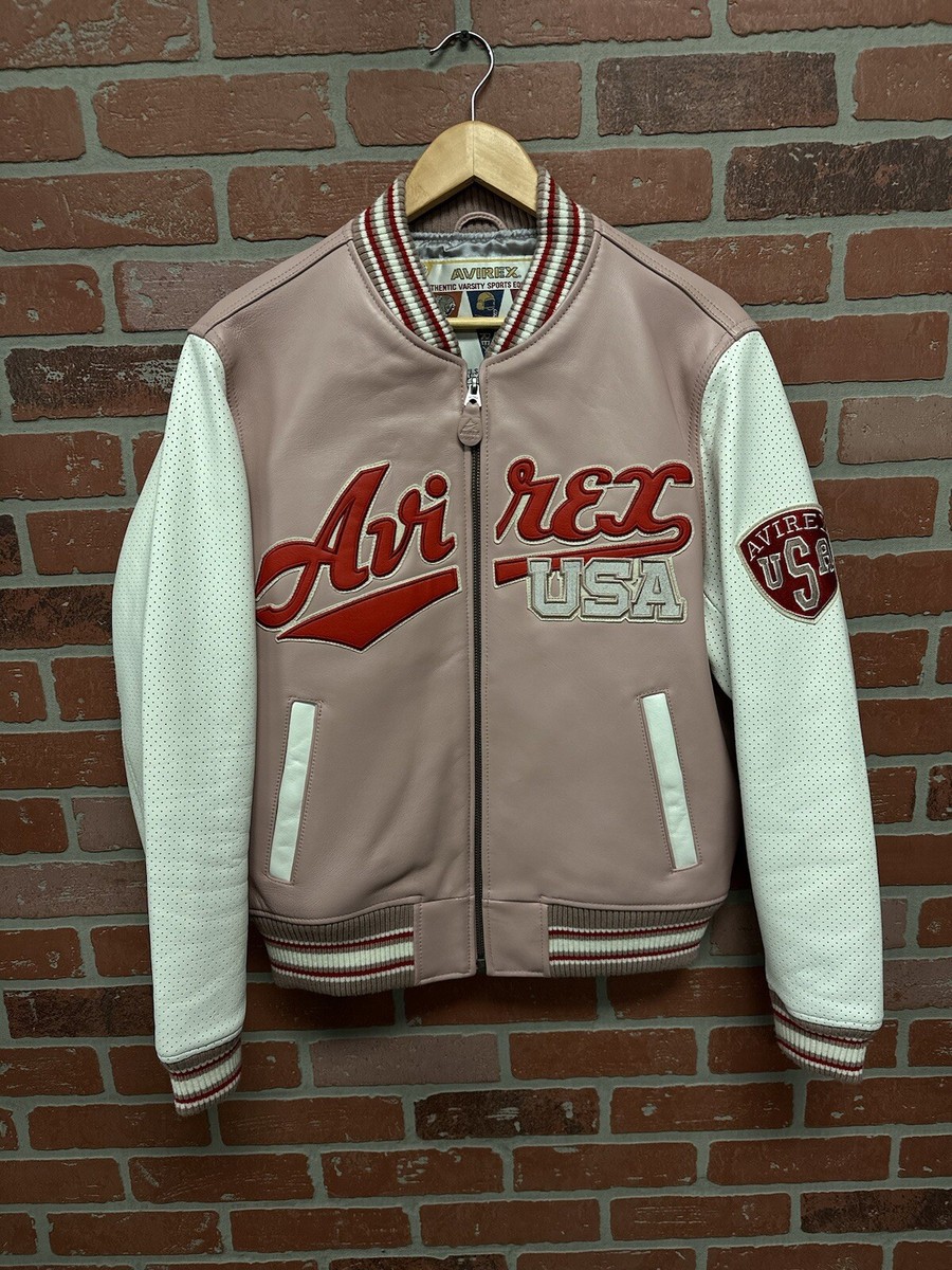 Avirex ICON USA Leather Jacket Size Small RRP $1,195.00 Pink Avirex ICON USA Leather Jacket Size Small RRP $1,195.00 Pink