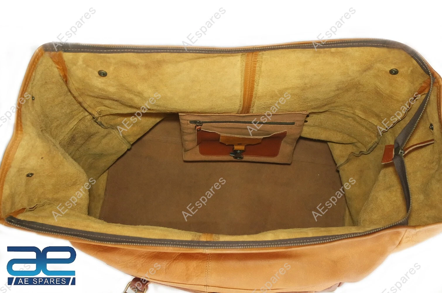 WANDERLUST LEATHER DUFFEL BAG MOTORCYCLE TOUR SADDLE LUGGAGE BAG - BROWN TAN view 5