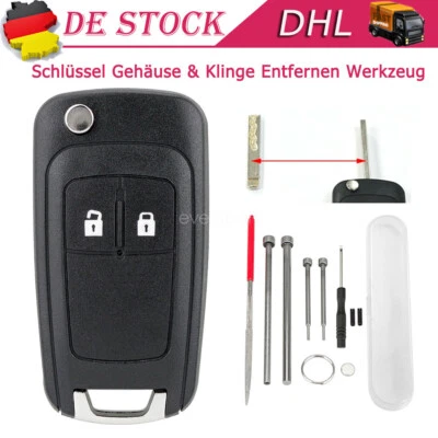 Auto Klappschlüssel Gehäuse für Opel Astra J Corsa E Meriva B Insignia Werkzeug
