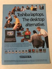 1994 Toshiba Laptops Vintage Print Ad Advertisement   pa15