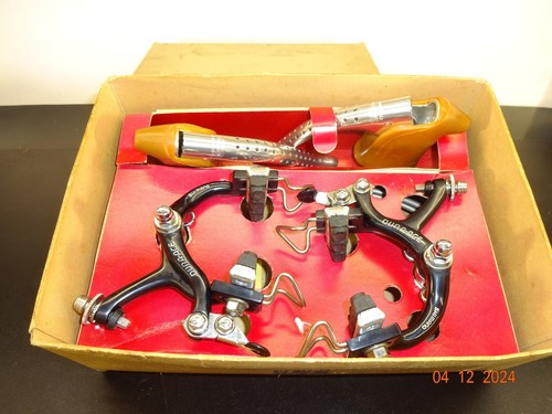 NOS 1978 VINTAGE SHIMANO DURA- ACE EX BRAKE SET BLACK SERIES MIYATA RALEIGH - Picture 10 of 14