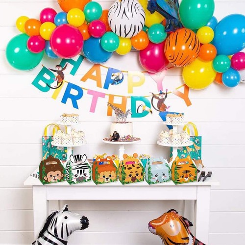 Jungle Party Food Boxes Lunch Animal Birthday Meal Celebration Zoo Safari Loot - Picture 16 of 19