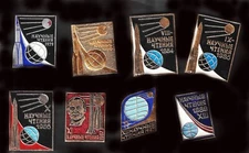 Lot of 8 USSR & RF  space lapel pins/Badges cosmos_SCIEN. READING