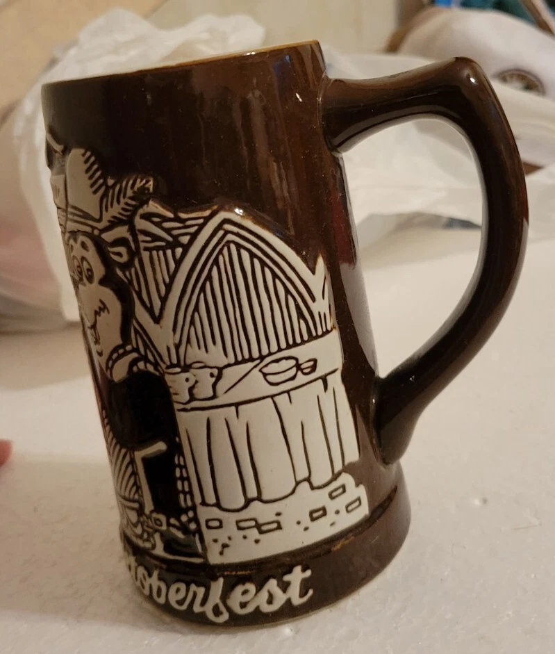 Taza de piedra vintage Hamm's Beer Oktoberfest 1973 jarra Ceramarte Brasil cerámica Foto 2 de 4