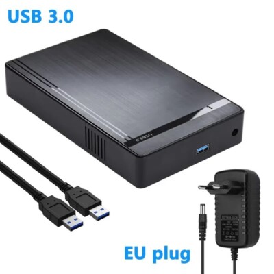 FESTPLATTTENGEHÄUSE USB 3.0 FESTPLATTEN GEHÄUSE 3,5 Zoll EXTERNES SSD HDD SATA 3