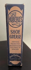 VINTAGE COLLECTIBLE ADV HUBERD"S SHOE GREASE IN ORIGINAL BOX USA