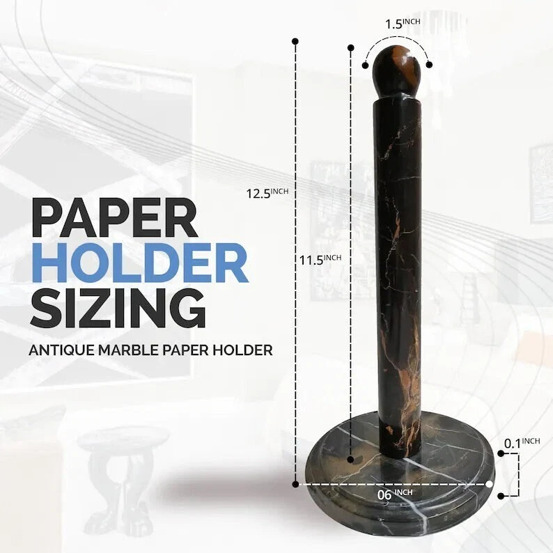 Toallero de papel mármol negro Foto 4 de 4