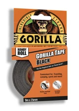 Gorilla Tape Mini Duct Tape, To-Go, 1" x 10 yd Travel Size, Black