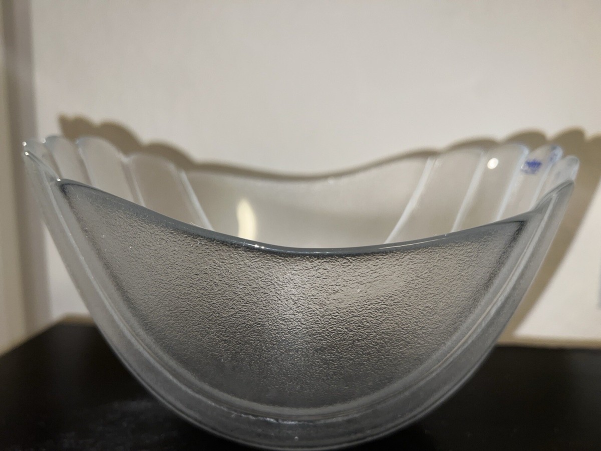 Nybro Brand Sweden Crystal Art Glass Bowl Boat | eBay