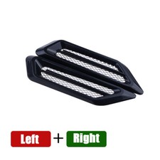 2x Pegatina Decoración Ventilación Malla Lateral Guardabarros Flujo Aire Coche Accesorios Coche