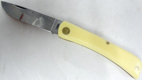 Vintage Case XX 3137 Sod Buster Jr Miniature Yellow Handle Folding Pocket Knife - Picture 2 of 12