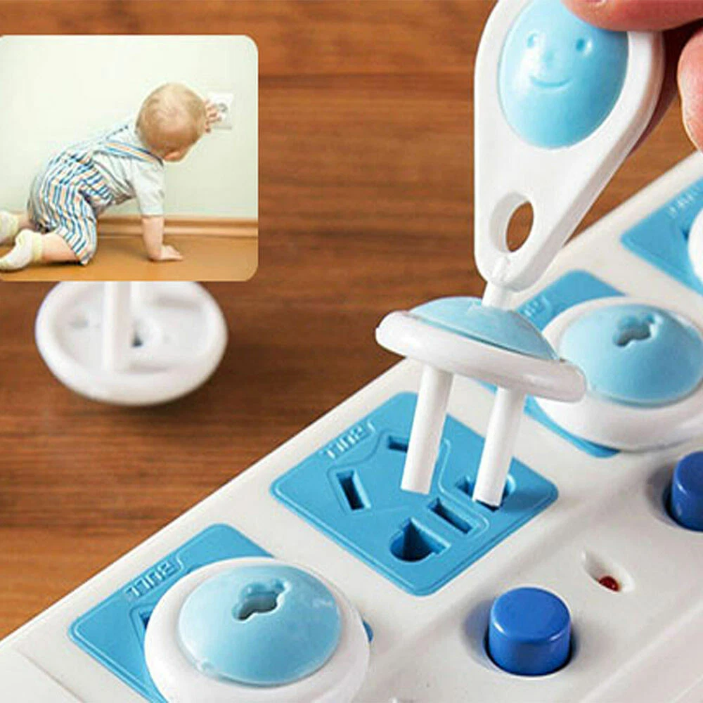 T&B Confezione da 20 coperture per prese UK, protezione per prese di sicurezza per bambini, colore bianco