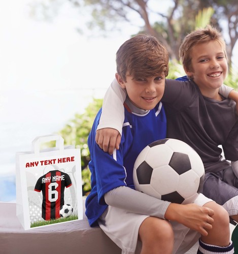 Football Party Bags Jersey Design Birthday Sporting Events  ANY TEXT/NAME/NUMBER - Picture 61 of 153