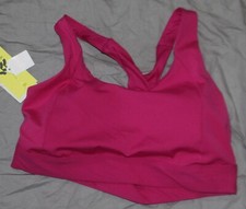 Women's Light Support Corded Midline Racer Sports Bra - All in Motion Berry L