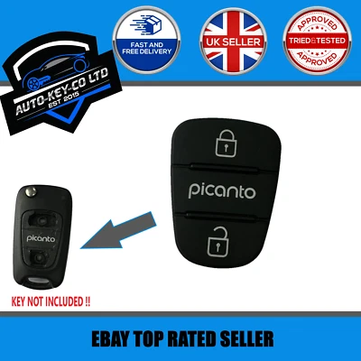 NEW REPLACEMENT 2 BUTTON REMOTE FLIP KEY FOB RUBBER KEY PAD FOR KIA PICANTO