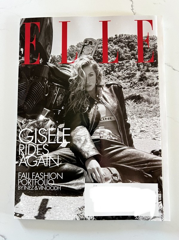 ELLE MAGAZINE- October 2022- GISELE RIDES AGAIN -Fall Fashion Portfolio-NEW