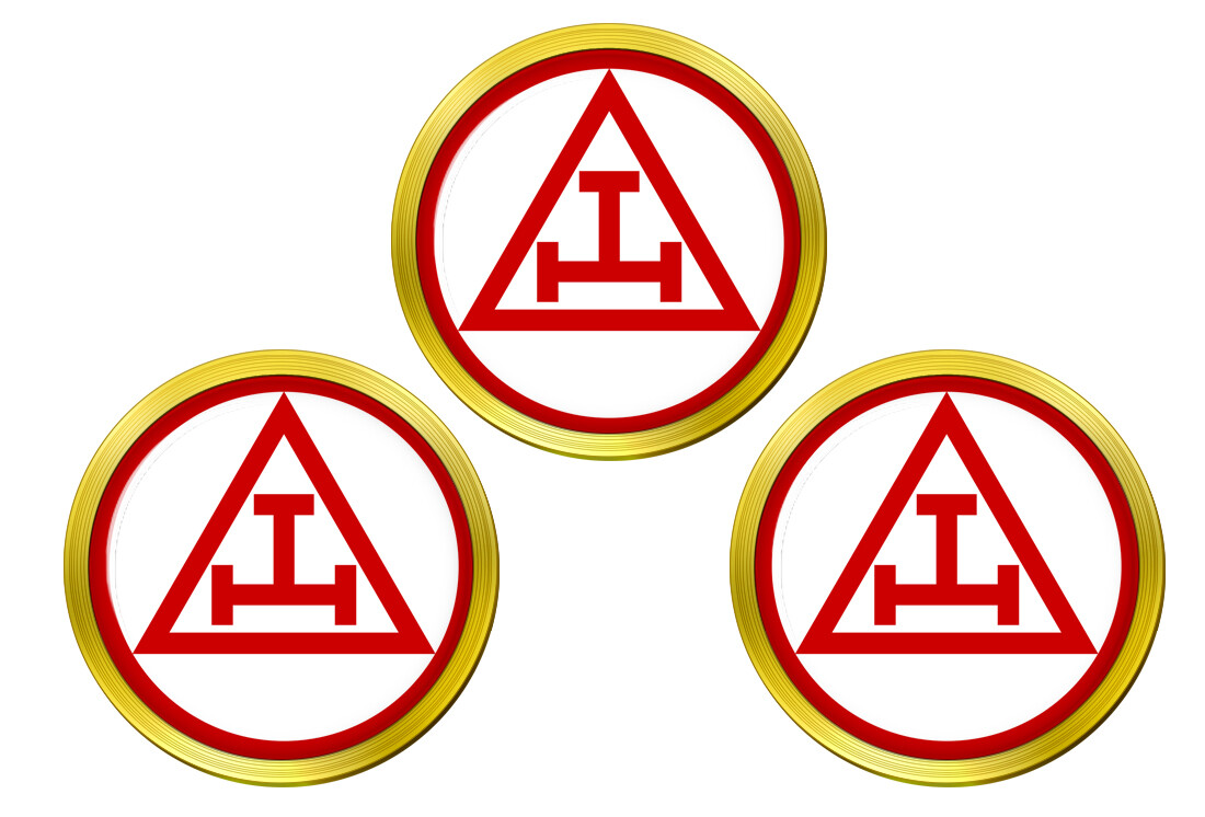 Royal Arch Masonry Triple Tau Golf Ball Markers