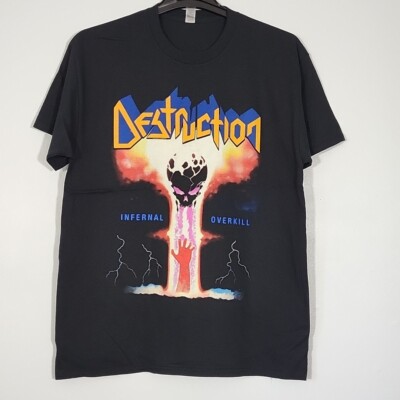 DESTRUCTION Infernal Overkill L LARGE Official T-Shirt Black Mens Band Logo