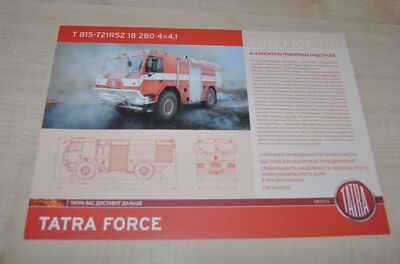 Tatra 815 4x4 Fire Engine Truck Force Brochure Prospekt Catalog RU