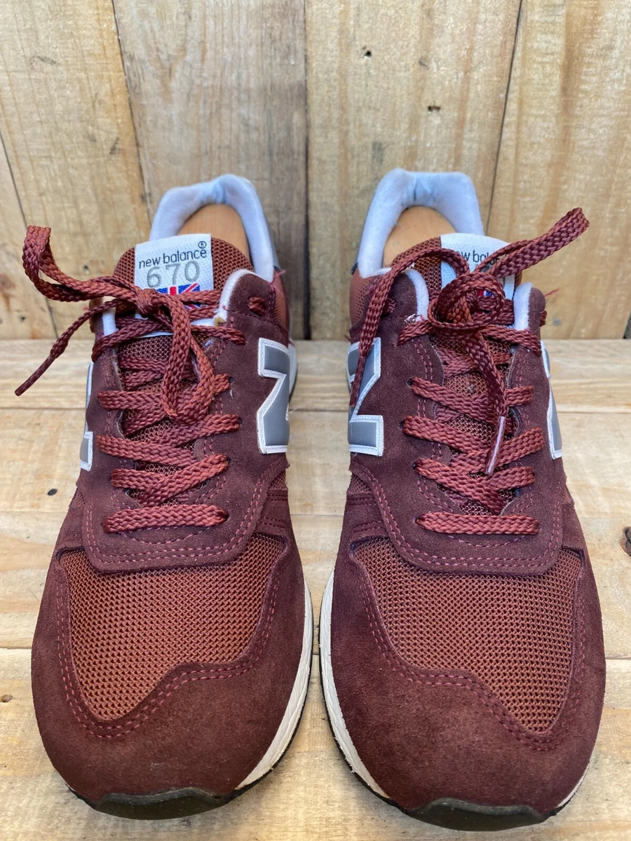 Tesoro acortar servidor New Balance 670 Maroon Red Made In England M670SBW Men&#039;s Sz- UK 7.5 |  US 8 D | eBay