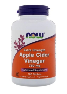 NOW Foods, Apple Cider Vinegar, Extra Strength, 750 mg, 180 Tablets