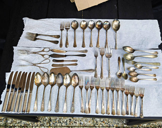 Konvolut versilbertes Besteck verschiedene Hersteller Vintage