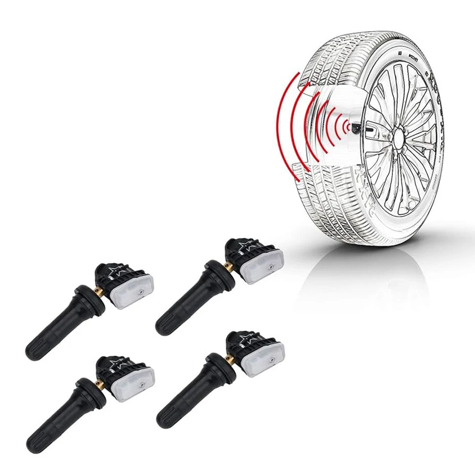 Juego de 4 sensores de presión de neumáticos OEM 13598771 TPMS para Buick Chevrolet Cadillac Foto 2 de 4