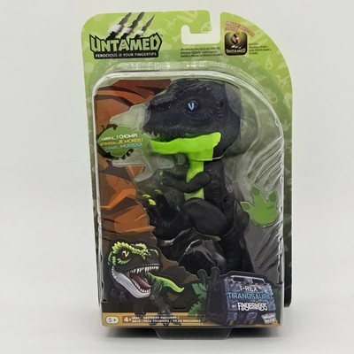  SEALED Fingerlings Untamed T-Rex Figure Interactive Black Green Dinosaur WowWee