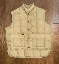 VTG 80s Miller Down Puffer Vest Mens Large L Made In USA Goose Down Insulated
