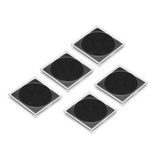 Coin snap holder, 5pcs square case collection 16/21/26/31/36mm, black