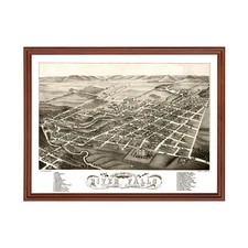 Old Map of River Falls, WI 1880 - Vintage River Falls Wiscon