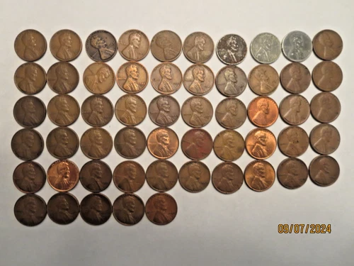 1941-1960 Complete set ALL PDS Lincoln Wheat Penny Cent Set 55 Coins
