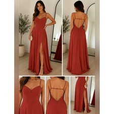 Azazie Brick Red Strapless Sweetheart Maxi Dress