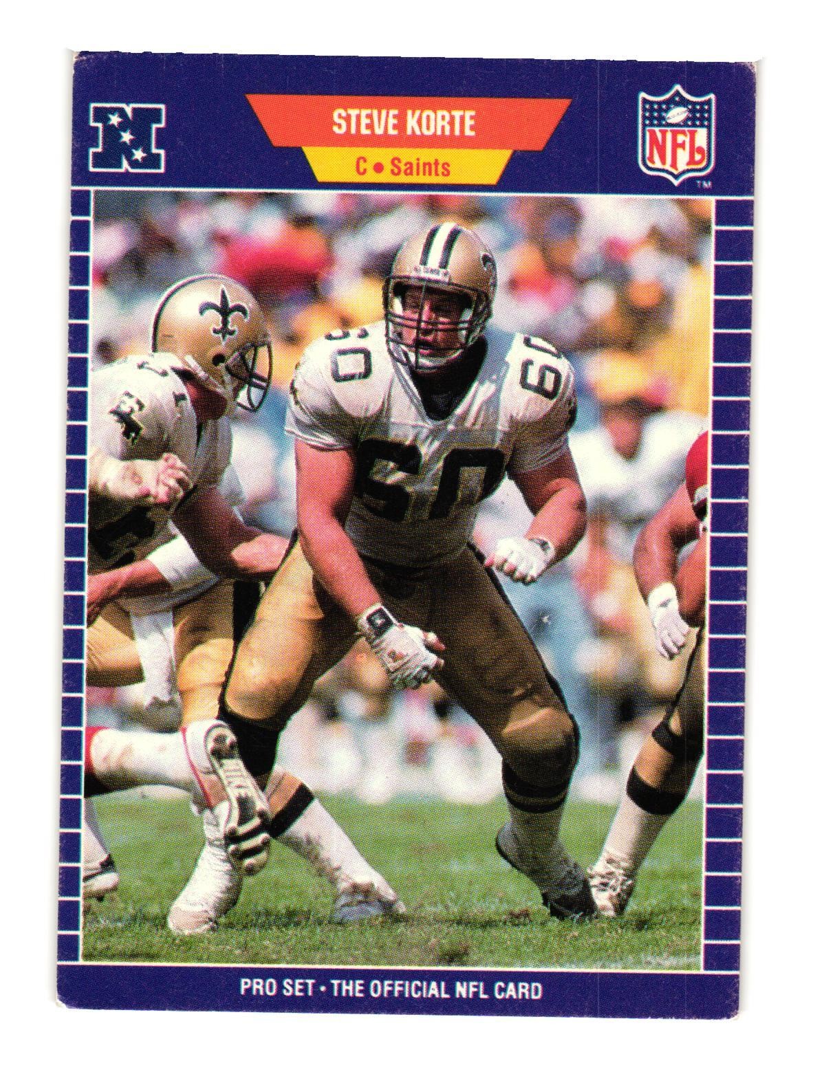 1989 Pro Set #271 Steve Korte New Orleans Saints