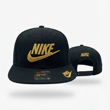Nike Snapback Hat Black/Gold Adjustable One Size Unisex Adults