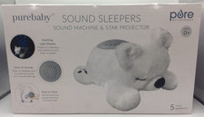 PureBaby Sound Sleepers Sound Machine  Star Projector, Bear  NEW IN BOX  