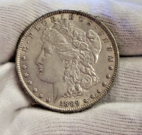 1889 US Morgan Silver Dollar $1 AU