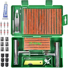 Tire Repair Tools Kit for Tubeless Tires, Fix Puncture & Plug Flat Truck RV ATV