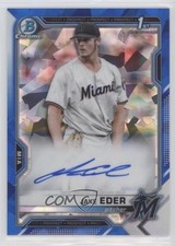 2021 Bowman Sapphire Edition Chrome Prospects Auto Jake Eder #BSPA-JE Auto 2g8
