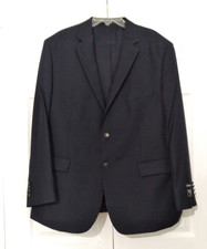 Jos A Bank Blazer Men's 48R NAVY 100 Wool Natural Stretch Traveler 2 Button NWT